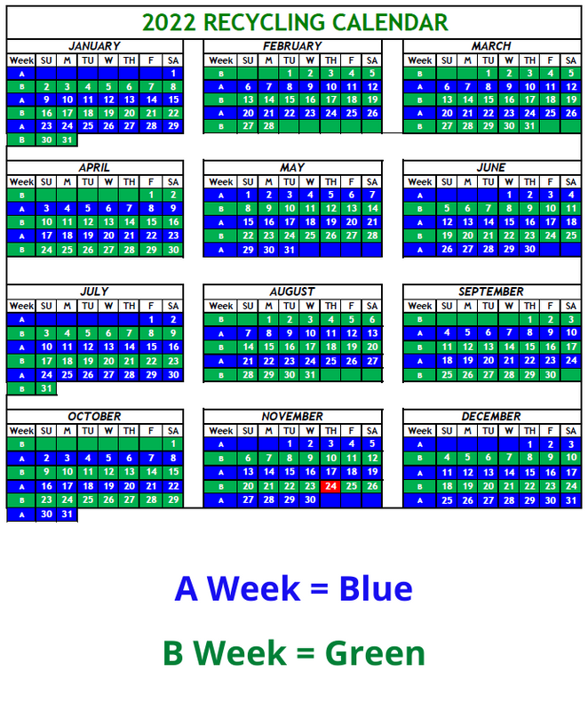 Knoxville Recycling Calendar 2025