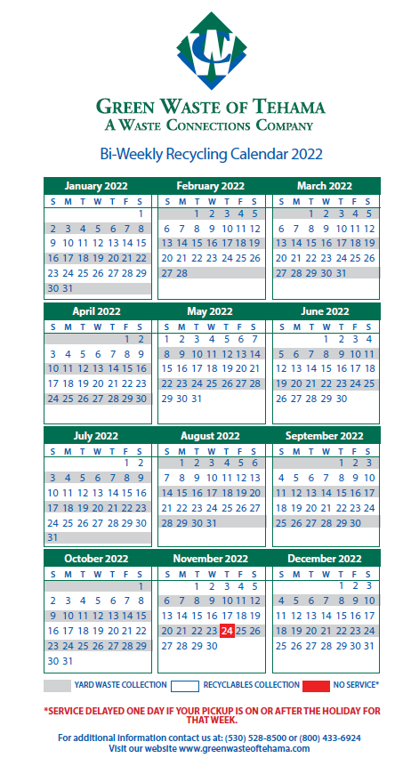 Residential Recycling - Green Waste of Tehama Residential Recycling - Green Waste of Tehama