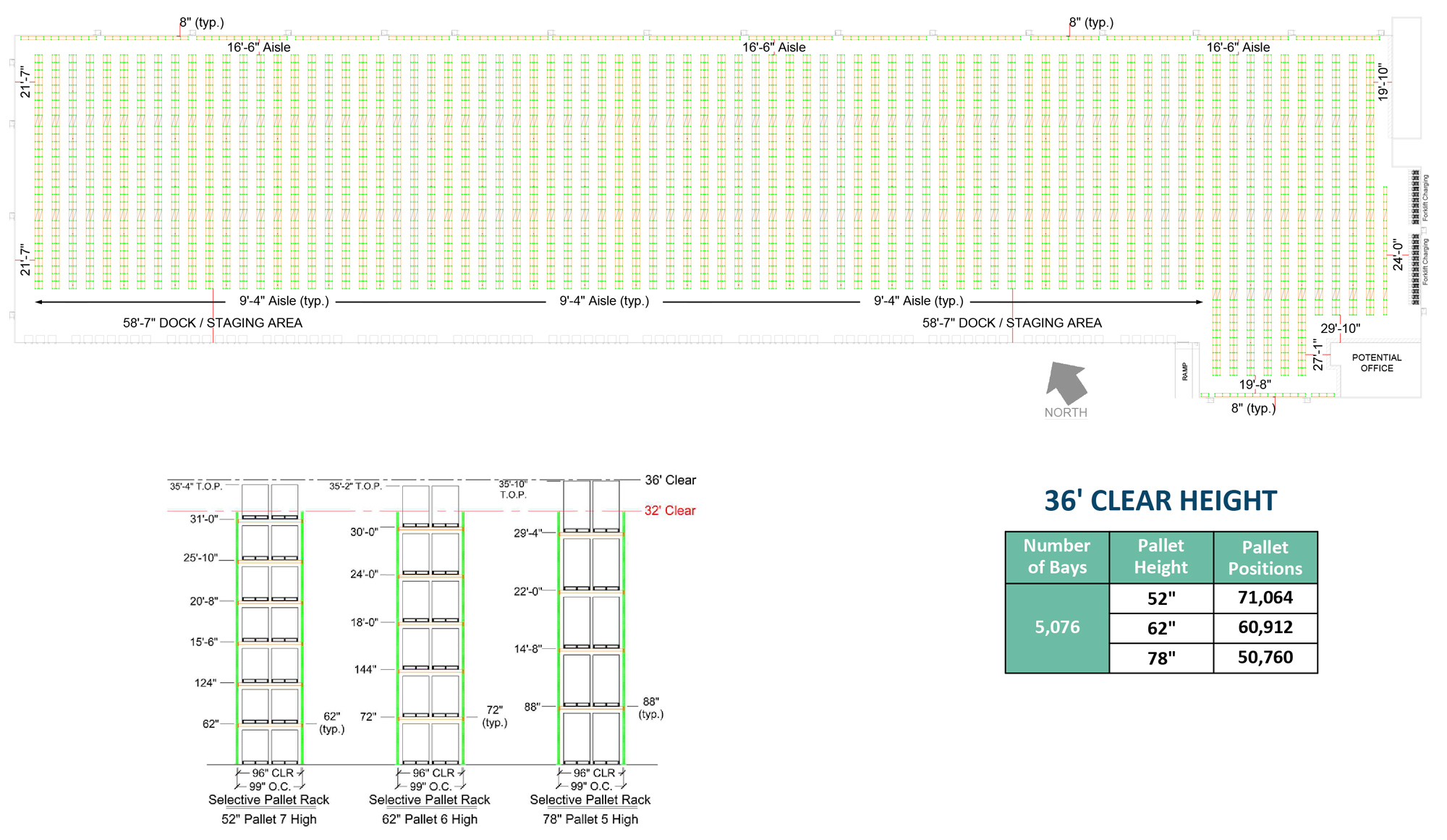 Racking Plan - Bridge Point Oakland